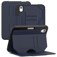 Load image into Gallery viewer, ProElite Case Cover for Apple iPad Mini 6/Mini 7 8.3 inch, Smart Magnetic Shockproof Protective Case for Apple iPad Mini 6/Mini 7 8.3 inch 5 Stable Stands with Pencil Holder, Dark Blue