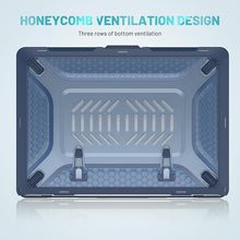 Load image into Gallery viewer, ProElite Case for MacBook Air 13.6 inch Case 2022 2023 2024 2025 Release M4/M3 A3113 M2 A2681 with Touch ID,Heavy Duty Honeycomb Hard Shell with Slim TPU Bumper and Fold Kickstand, Dark Blue