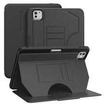 Load image into Gallery viewer, ProElite Case Cover for iPad Pro 11 2024/2025 M4/M5, Smart Magnetic Shockproof Protective Case for Apple iPad Pro 11 M4/M5 2024/2025 5 Stable Stands with Pencil Holder, Black