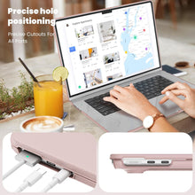 Load image into Gallery viewer, ProElite Case for MacBook Air 15 Case 2023 2024 2025 Release M4 M3 A3114 M2 A2941 with Touch ID, Slim Leather case with Foldable stand, Pink
