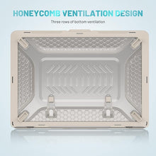Load image into Gallery viewer, ProElite Case for MacBook Air 13.6 inch Case 2022 2023 2024 2025 Release M4/M3 A3113 M2 A2681 with Touch ID,Heavy Duty Honeycomb Hard Shell with Slim TPU Bumper and Fold Kickstand, Stone