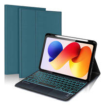 Load image into Gallery viewer, ProElite TouchPad Keyboard case for Xiaomi Redmi Pad 2 Pro 12.1 inch, Magnetic Detachable Wireless Bluetooth TouchPad Keyboard Built-in 7-Colors Backlit with Pen Holder, Dark Green