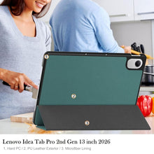 Load image into Gallery viewer, ProElite Cover for Lenovo Idea Tab Pro 2nd Gen 13 inch 2026 Cover Case, Slim Trifold Flip case Cover for Lenovo Idea Tab Pro 2nd Gen 13 inch (Support Auto Sleep Wake), Dark Green