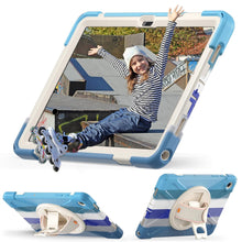 Load image into Gallery viewer, ProElite Cover for Samsung Galaxy Tab A9 Plus 11 inch Case Cover, Rugged 3 Layer Armor case Cover for Samsung Galaxy Tab A9+ 11 inch Hand Grip and Rotating Kickstand, Rainbow Blue