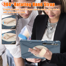 Load image into Gallery viewer, ProElite Cover for Galaxy Tab S9+/ S9 FE+/S10+ Case, Rugged 3 Layer Armor case for Samsung Tab S9 Plus/S8 Plus/S7 Plus/S7 FE/S10+ 12.4 inch with S Pen Holder and Rotating Kickstand, Cornflower Blue