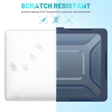 Load image into Gallery viewer, ProElite Case for MacBook Air 13.6 inch Case 2022 2023 2024 2025 Release M4/M3 A3113 M2 A2681 with Touch ID,Heavy Duty Honeycomb Hard Shell with Slim TPU Bumper and Fold Kickstand, Dark Blue