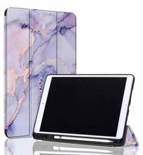 Load image into Gallery viewer, ProElite Cover for Apple iPad Air 3 10.5 inch Case Cover, Smart Flip Case Cover for Apple iPad Air 3/Pro 10.5" with Pencil Holder and Flexible Back, Marble Purple