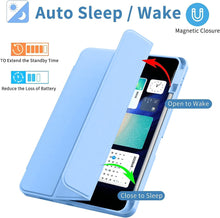 Load image into Gallery viewer, ProElite for Xiaomi Mi Pad 6 case Cover, Transaprent Flip Case for Xiaomi Mi Pad 6 11 inch with Pen Holder (Supports Auto Sleep Wake Function), Haze Blue
