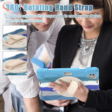 Load image into Gallery viewer, ProElite Cover for Apple iPad Pro 11 2024/2025 M4/M5 Case, Rugged 3 Layer Armor case Cover for iPad Pro 11 inch M4/M5 2024/2025 with Apple Pencil Holder, Shoulder Strap and Kickstand, Rainbow Blue