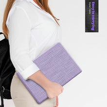 Load image into Gallery viewer, ProElite Case for MacBook Air 15 Case 2023 2024 2025 Release M4 M3 A3114 M2 A2941 with Touch ID, Fabric Material Hard Shell with Slim TPU Bumper and Fold Kickstand, Purple