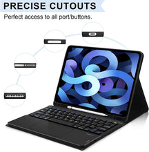 Load image into Gallery viewer, Refurbished ProElite Detachable Wireless Bluetooth TouchPad Keyboard case for Apple iPad Air 4th/5th Gen 10.9", Dark Blue