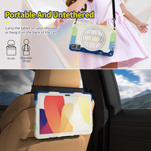 Load image into Gallery viewer, ProElite for Redmi Pad SE case, Rugged 3 Layer Armor case cover for Redmi Pad SE 11 inch with Hand Grip and Rotating KickStand with Shoulder Strap, Rainbow Blue