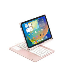 Load image into Gallery viewer, ProElite Rotatable Bluetooth TouchPad Keyboard case Cover for iPad Air 11 inch M3/M2 2025/2024, Pro 11 inch 4th/3rd Gen 2022/2021 & Air 5th/4th Gen 10.9 inch, Built-in 7-Colors Backlit, Rose Gold