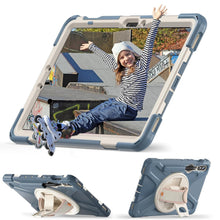 Load image into Gallery viewer, ProElite Cover for Samsung Galaxy Tab S10 Lite 10.9"/S9 Fe 10.9/S10 FE 10.9"/ S9/S8/S7 11" Cover Case, Rugged 3 Layer Armor case Cover and Rotating Kickstand, Cornflower Blue