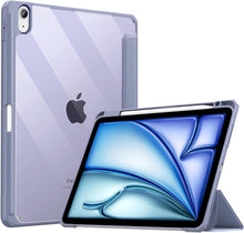 Load image into Gallery viewer, ProElite Case Cover for Apple iPad Air 13 inch M3/M2 2025/2024 Cover, Transparent Smart Flip Cover for iPad Air 13 inch M3/M2 2025/2024 with Pencil Holder, Lavender