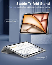 Load image into Gallery viewer, ProElite Case Cover for Apple iPad Air 13 inch M3/M2 2025/2024 Cover, Transparent Smart Flip Cover for iPad Air 13 inch M3/M2 2025/2024 with Pencil Holder, Grey