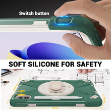 Load image into Gallery viewer, ProElite for Xiaomi Redmi Pad 2 Pro 12.1 inch Case, Rugged 3 Layer Armor case Cover for Xiaomi Redmi Pad 2 Pro 12.1 inch Case with Hand Grip and Rotating Kickstand with Shoulder Strap, Emarald Green