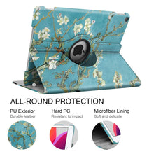 Load image into Gallery viewer, ProElite 360 Rotatable Smart Flip Case Cover for Apple iPad 9.7 inch 2018/2017 5th/6th Generation Air 1 Air 2 with Stylus Pen, Flowers