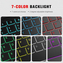 Load image into Gallery viewer, ProElite TouchPad Keyboard case for Xiaomi Redmi Pad 2 11 inch, Magnetic Detachable Wireless Bluetooth TouchPad Keyboard Built-in 7-Colors Backlit with Pen Holder, Black