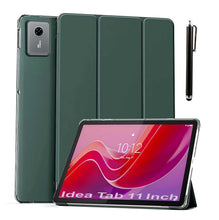 Load image into Gallery viewer, ProElite Case Cover for Lenovo idea Tab 11 inch Cover, Smart Flip Case Lenovo idea Tab 11 inch 2025 Tablet Translucent Back with Stylus Pen, Dark Green