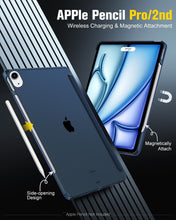 Load image into Gallery viewer, ProElite Case Cover for Apple iPad Air 11 inch M3/M2 2025/2024 Cover, Smart Flip Case for Apple iPad Air 11 inch M3/M2 2025/2024, Translucent Back with Stylus Pen, Dark Blue