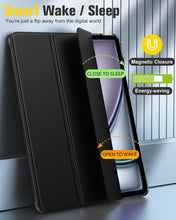 Load image into Gallery viewer, ProElite Case Cover for Apple iPad Pro 13 inch M4/M5 2024/2025 Cover, Smart Flip Case for Apple iPad Pro 13 inch M4/M5 2024/2025 Translucent Back, Black