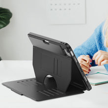 Load image into Gallery viewer, ProElite case for iPad Air 11 inch 2024/ iPad Air 5th/4th Gen 10.9 Inch, iPad Pro 11 4th/3rd Gen Smart Magnetic Shockproof Protective Case with 5 Stable Stands with Pencil Holder, Black