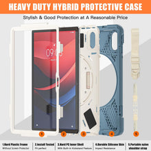 Load image into Gallery viewer, ProElite Cover for Motorola Pad 60 Neo 11 inch 2025 Cover Case, Rugged 3 Layer Armor case cover for Motorola Pad 60 Neo 11 inch with Hand Grip & Rotating KickStand with Shoulder Strap, Cornflower Blue