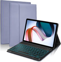 Load image into Gallery viewer, ProElite Keyboard case for Redmi Pad 10.6 inch, Magnetic Detachable Wireless Bluetooth Keyboard Built-in 7-Colors Backlit, Lavender