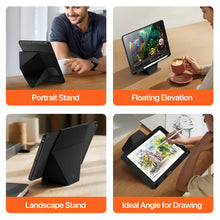 Load image into Gallery viewer, ProElite Versatile Tablet Stand case for Apple iPad 10.2 inch 2021 9th/8th/7th Gen, Smart flip Case with Stable Stands with Pencil holder for iPad 10.2 inch 2021, Black