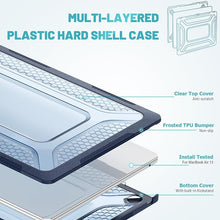 Load image into Gallery viewer, ProElite Case for MacBook Air 15 Case 2023 2024 2025 Release M4 M3 A3114 M2 A2941 with Liquid Retina Display & Touch ID,Heavy Duty Honeycomb Hard Shell with Slim TPU Bumper & Fold Kickstand, Dark Blue