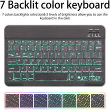 Load image into Gallery viewer, ProElite Keyboard case for Samsung Galaxy Tab A7 Lite 8.7 inch SM-T220/T225, Magnetic Detachable Wireless Bluetooth Keyboard Built-in 7-Colors Backlit, Black