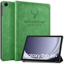 Load image into Gallery viewer, ProElite Cover for Samsung Galaxy Tab A9 Plus 11 inch Cover Case, Deer Flip case Cover for Samsung Galaxy Tab A9+ 11 inch, Mint Green