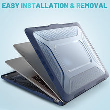 Load image into Gallery viewer, ProElite Case for MacBook Pro 13 inch Case M2 2024, 2023, 2022-2016 A2338 M1 A2251 A2289 A2159 A1989 A1708 A1706, Heavy Duty Honeycomb Hard Shell with Slim TPU Bumper and Fold Kickstand, Dark Blue