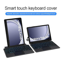 Load image into Gallery viewer, (Refurbished) ProElite Wireless Bluetooth TouchPad Keyboard Case for Samsung Galaxy Tab A9 Plus 11 inch, Magnetic Detachable Wireless Bluetooth TouchPad Keyboard Built-in 7-Colors Backlit with S Pen Holder, Black