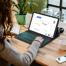 Load image into Gallery viewer, ProElite Keyboard case for Xiaomi Redmi Pad 2 11 inch, Magnetic Detachable Wireless Bluetooth Keyboard Built-in 7-Colors Backlit with Pen Holder, Lavender