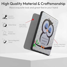 Load image into Gallery viewer, ProElite Slim Smart Flip case Cover for Amazon Kindle Paperwhite 6.8" 11th Generation 2021, Owl (Fits Signature Edition Also)