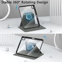 Load image into Gallery viewer, ProElite for Apple iPad (A16) 11th/10th Generation (2025/2022) case Cover, 360 Degree Rotatable Smart Flip Cover for Apple iPad 11th/10th Gen, Transparent Back with Pencil Holder, Black