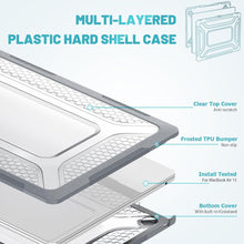 Load image into Gallery viewer, ProElite Case for MacBook Air 15 inch Case 2023 2024 Release M3 A3114 M2 A2941 with Liquid Retina Display & Touch ID,Heavy Duty Honeycomb Hard Shell with Slim TPU Bumper and Fold Kickstand, Grey