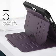 Load image into Gallery viewer, ProElite Case Cover for Apple iPad Mini 6/Mini 7 8.3 inch, Smart Magnetic Shockproof Protective Case for Apple iPad Mini 6/Mini 7 8.3 inch 5 Stable Stands with Pencil Holder, Dark Purple
