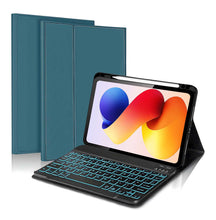 Load image into Gallery viewer, ProElite Keyboard case for Xiaomi Redmi Pad 2 Pro 12.1 inch, Magnetic Detachable Wireless Bluetooth Keyboard Built-in 7-Colors Backlit with Pen Holder, Dark Green