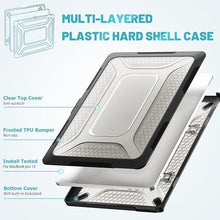 Load image into Gallery viewer, ProElite Case for MacBook Pro 13 inch Case M2 2024, 2023, 2022-2016 A2338 M1 A2251 A2289 A2159 A1989 A1708 A1706, Heavy Duty Honeycomb Hard Shell with Slim TPU Bumper and Fold Kickstand, Black