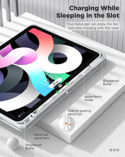 Load image into Gallery viewer, ProElite Case Cover for Apple iPad Pro 13 M4/M5 2024/2025 Cover, Transparent Smart Flip Cover for iPad Pro 13 inch M4/M5 2024/2025 with Pencil Holder, Grey