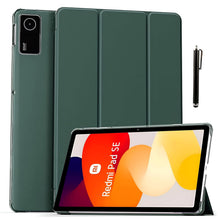 Load image into Gallery viewer, ProElite Case Cover for Redmi Pad SE 11 inch Cover, Smart Flip Case Cover for Redmi Pad SE 11 inch Translucent Back with Stylus Pen, Dark Green