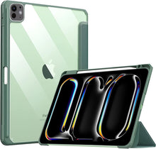 Load image into Gallery viewer, ProElite Case Cover for Apple iPad Pro 11 inch 2024/2025 M4/M5 5th/6th Gen Cover, Smart Flip Case for Apple iPad Pro 11 inch M4/M5, Transparent Smart Flip Cover with Pencil Holder, Dark Green