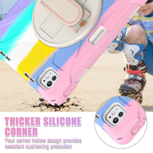 Load image into Gallery viewer, ProElite Cover for Apple iPad Pro 13 inch M4/M5 Case, Rugged 3 Layer Armor case Cover for iPad Pro 13 inch M4/M5 2024/2025 with Apple Pencil Holder, Shoulder Strap and Kickstand, Rainbow Pink