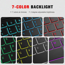 Load image into Gallery viewer, ProElite TouchPad Keyboard case for Xiaomi Redmi Pad 2 Pro 12.1 inch, Magnetic Detachable Wireless Bluetooth TouchPad Keyboard Built-in 7-Colors Backlit with Pen Holder, Black