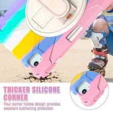 Load image into Gallery viewer, ProElite Cover for Apple iPad Air 13 inch M3/M2 2025/2024 Case, Rugged 3 Layer Armor case for Apple iPad Air 13 M3/M2 2025/2024 with Apple Pencil Holder, Hand Grip and Rotating KickStand, Rainbow Pink