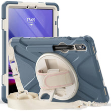 Load image into Gallery viewer, ProElite Cover for Samsung Galaxy Tab S10 Lite 10.9"/S9 Fe 10.9/S10 FE 10.9"/ S9/S8/S7 11" Cover Case, Rugged 3 Layer Armor case Cover and Rotating Kickstand, Cornflower Blue