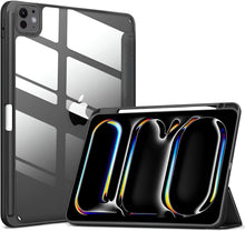 Load image into Gallery viewer, ProElite Case Cover for Apple iPad Pro 11 inch 2024/2025 M4/M5 5th/6th Gen Cover, Smart Flip Case for Apple iPad Pro 11 inch M4/M5, Transparent Smart Flip Cover with Pencil Holder, Black